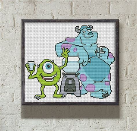 Will be delivered to your email. Disney cross stitch pattern Monsters inc. cross stitch ...