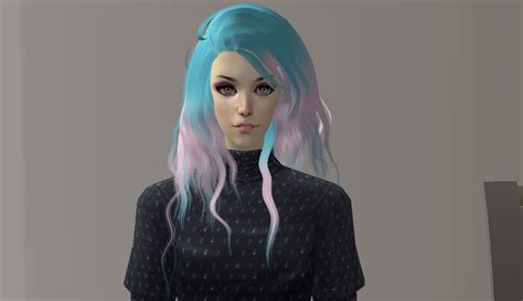 Mod The Sims 4 New Alpha Edit Recolored Hair Of Puccamichi