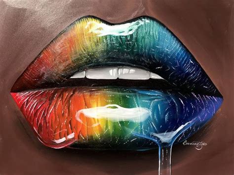 Rainbow Lips Painting Lips Painting Lip Art Lip Art Makeup
