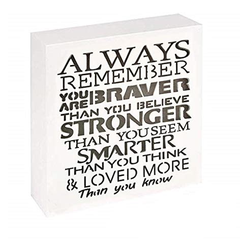 Ucudi Always Remember You Are Braver Than You Believe 6x 6 Inch