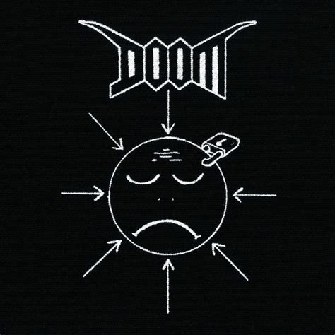 Doom Crust Band With Logo And Frown Face Image