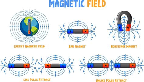 Magnetic Field Different Types Set Vector Art At Vecteezy