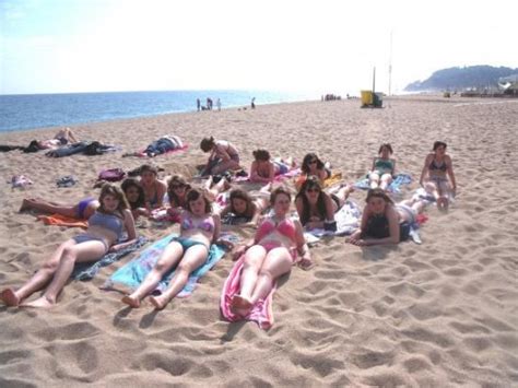 Sunbathing On The Beach Picture Of Calella Province Of Barcelona
