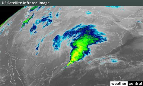 Us Weather Satellite Infrared Color Image