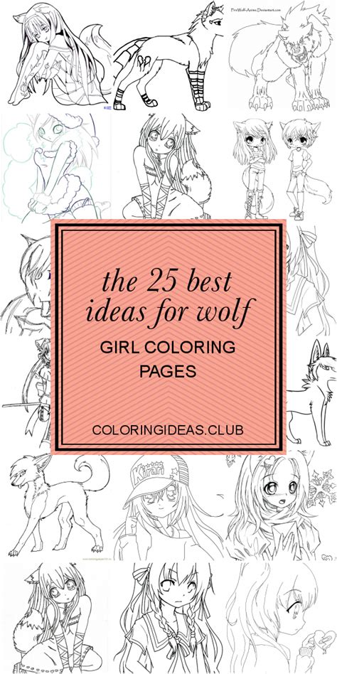 Wolf Girl Coloring Pages Adult Coloring Pages
