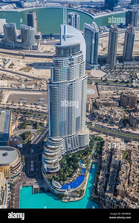 Dubai Downtown East United Arab Emirates Architecture Aerial View
