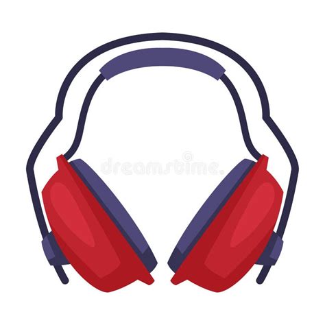 Ear Protectors Or Earmuffs With Helmet And Protective Glasses Vector