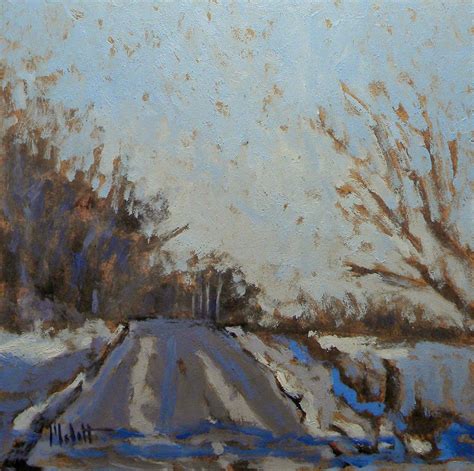 Heidi Malott Original Paintings Winter Road Snowy Landscape Small