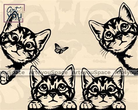 Cute Cat SVG files for Cricut curious Pet Vector shirt | Etsy in 2021