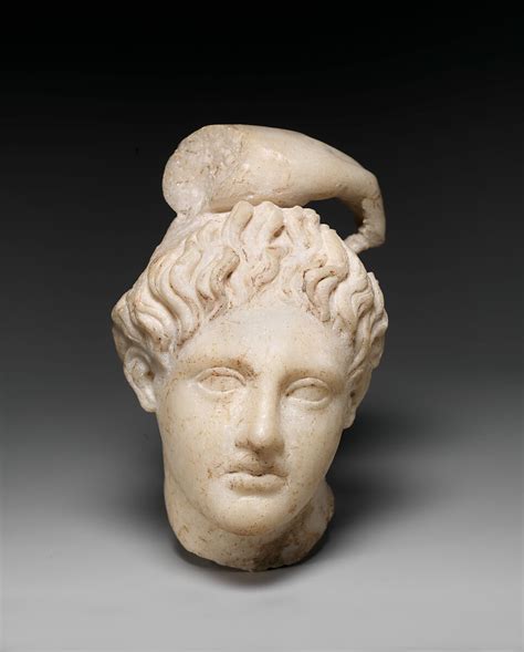 Marble Head Of Apollo With Fragment Of His Hand Roman Imperial