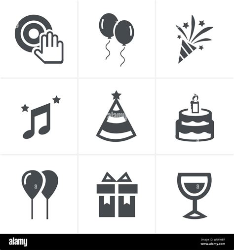 Party Icons Set Vector Design Stock Vector Image And Art Alamy