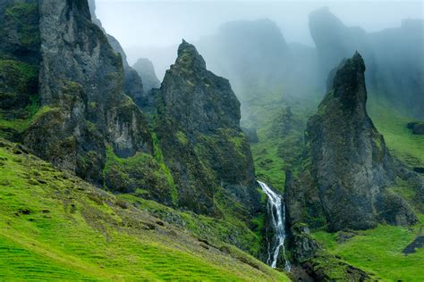 Rugged Mountain Points In Fog Iceland Fine Art Photo Print Photos By