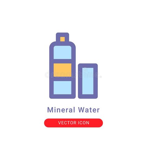 Mineral Water Icon In Filled Color Style For Your Website Design And