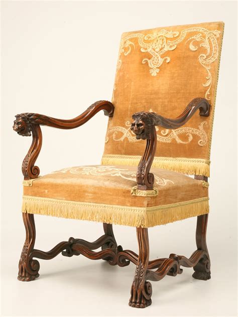 Other than that, there are no noticeable markings. Antique walnut throne chair in the Louis XIII style ...