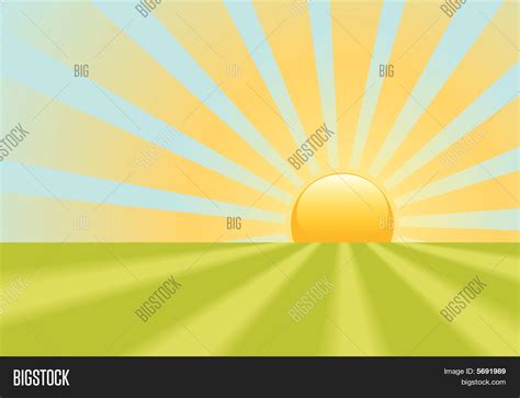 Bright Yellow Sunrise Vector And Photo Free Trial Bigstock