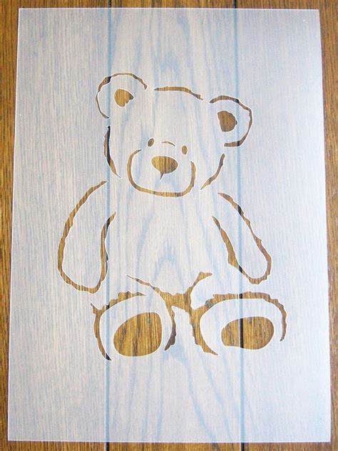 Art Supplies Teddy Bear Reusable Mylar Stencil Paper Party And Kids