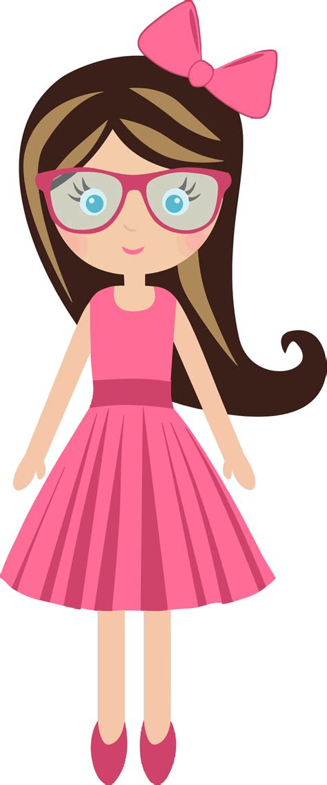 Clipart Cartoon Girl With Glasses