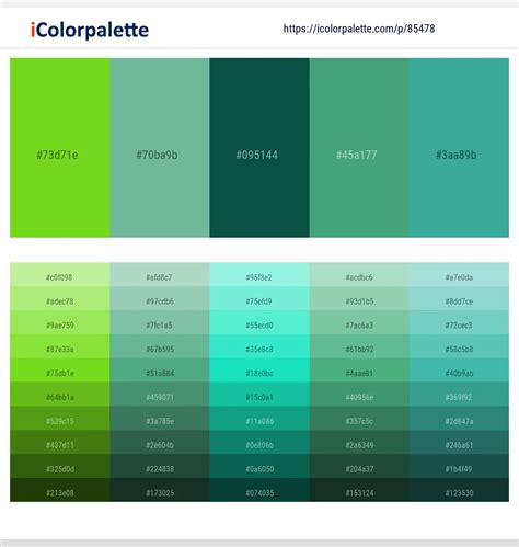 1 Latest Color Schemes With Lima And Deep Sea Green Color Tone