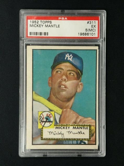 Check spelling or type a new query. Mickey Mantle 1952 Topps #311 Rookie Card Psa Graded Excellent 5 (mc)