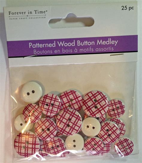 Pink Plaid Button Medley 25 Pc Forever In Time Pink Plaid Etsy