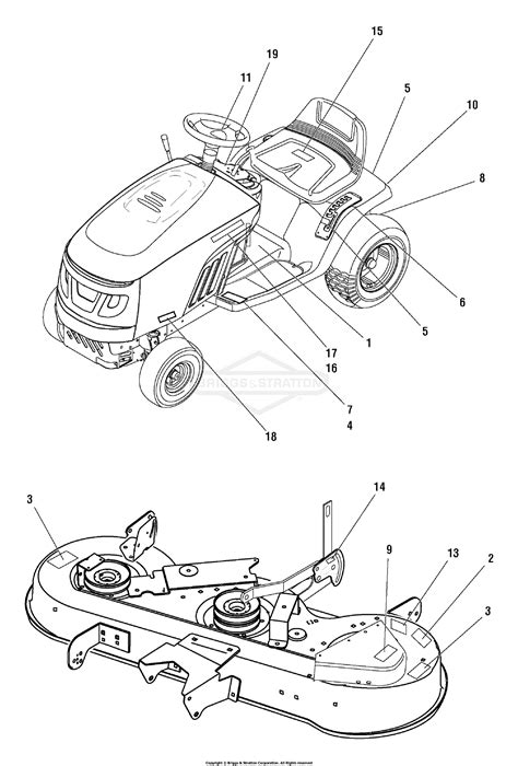 Snapper 7800344 Cslt23460 46 23hp Lawn Tractor Lt100 Series Parts Diagram For Decals