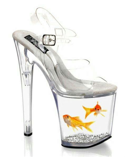 Disco Goldfish Platforms Crazy Shoes Funky Shoes Funny Shoes