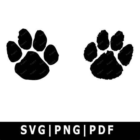 Tiger Paw Svg Png Pdf Cricut Silhouette Cricut Svg Etsy