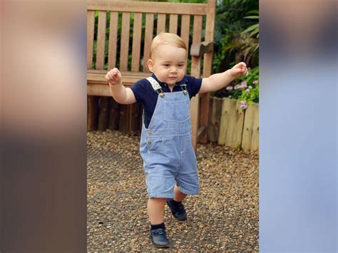 Prince George Walks In Photo To Mark His First Birthday Abc News