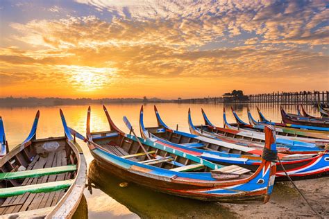 Inle Lake Inle Lake Boat Art Yangon Stock Images Stock Photos