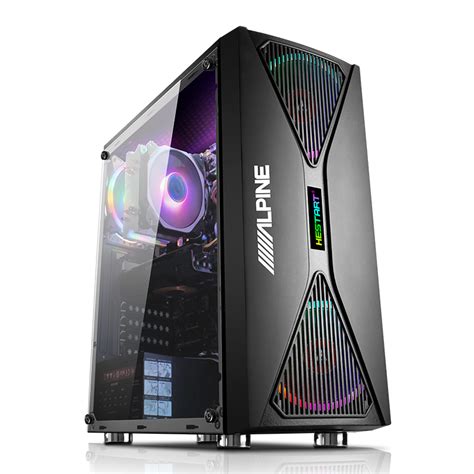 Atx Computer Gaming Case Desktop Computer Mainframe Back Line Support M