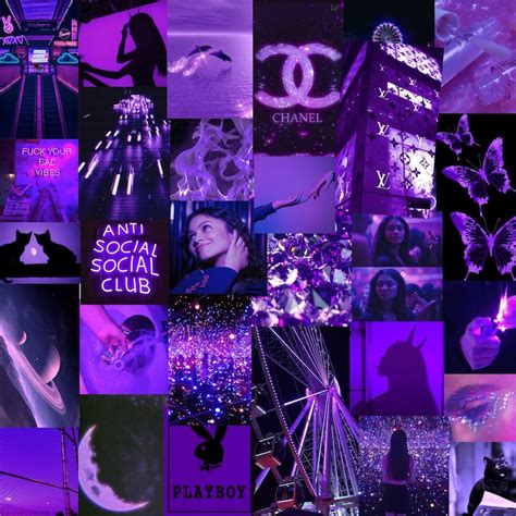 Euphoria Aesthetic Wall Collage Kit Y2k Wall Collagepurple Etsy