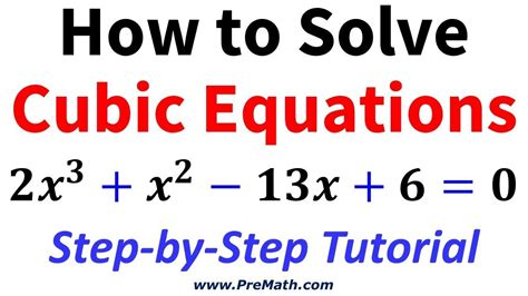 How To Solve Advanced Cubic Equations Step By Step Tutorial