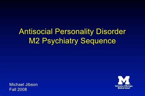 10 29 08 cluster b antisocial personality minilecture