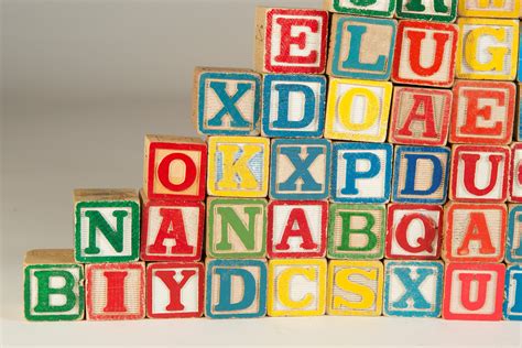 Vintage Wood Letter Blocks 122 Piece Wooden Colourful Vintage Double