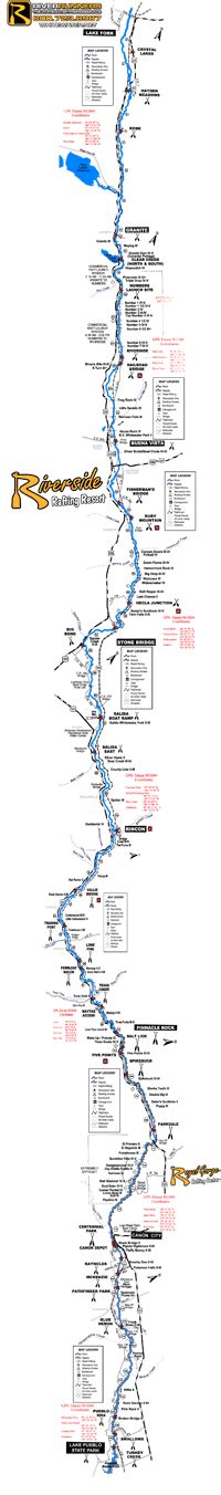 Arkansas River Map White Water Rafting Arkansas