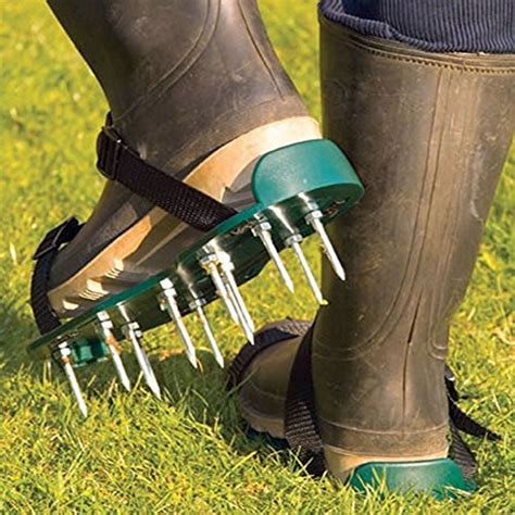 As opposed to metal spikes that only penetrate into the soil partially, soon to be closed, the super robust nylon spike of this aerator shoe features a conical shape that ensures the holes created stay open for longer. ZDTech Lawn Aerator Shoes Heavy Duty Spiked Sandals Metal ...