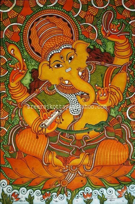 Ganesha Kerala Mural Painting Mural Art Design Ganesha Painting