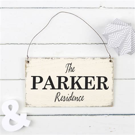 Personalised Hanging Door Sign By Delightful Living