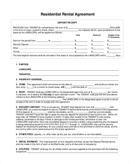 Contact details of both parties; FREE 19+ Sample House Rental Agreement Templates in PDF ...