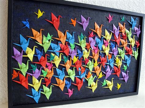 Origami Papier Fait Main Origami Papier Diy Matériau Enfant Grue En
