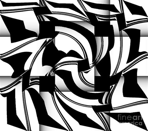 Geometric Art Black White Abstract No173 Digital Art By Drinka Mercep