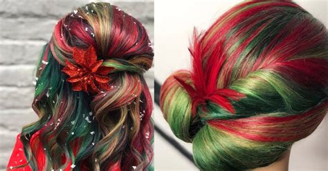 Christmas Inspired Hair Style Is Sure To Get You Ready For The Holidays