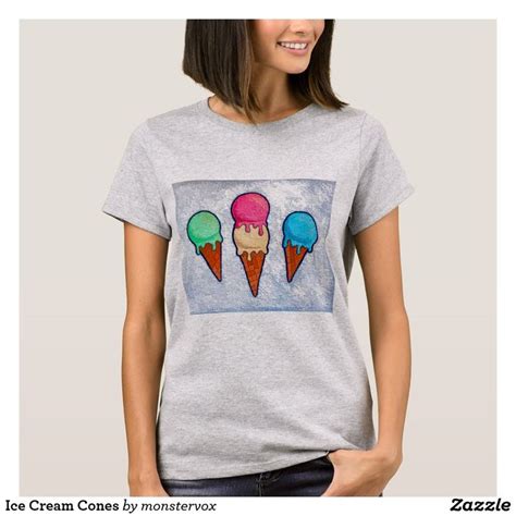 Ice Cream Cones T Shirt Zazzle T Shirts For Women Shirts T Shirt