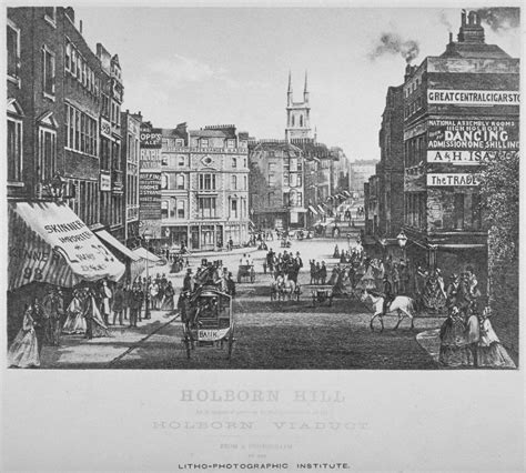 Holborn Hill And Skinner Street Before Holborn Viaduct Was Built City