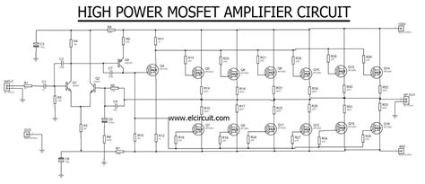 High Power Mosfet Amplifier Circuit Diagrams