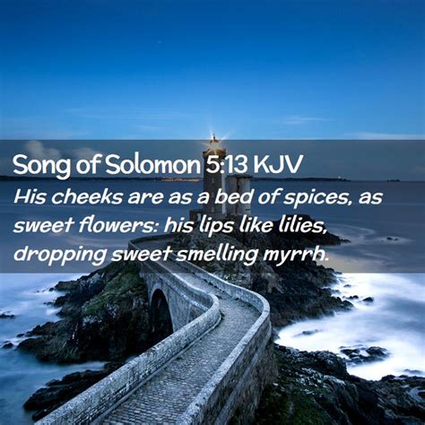 Song Of Solomon 513 Kjv His Cheeks Are As A Bed Of Spices As Sweet