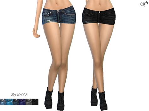 High Quality Denim Shorts In Multiple Colors For Your Female Sims