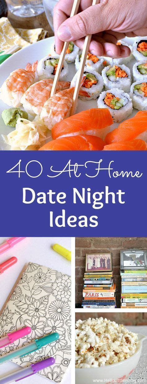 How to plan a romantic night at home that is really special. 40 Creative At Home Date Night Ideas in 2020 (With images ...