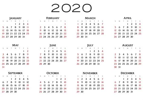 2020 Printable Calendar Pdf Calendars Kalendar Calendario