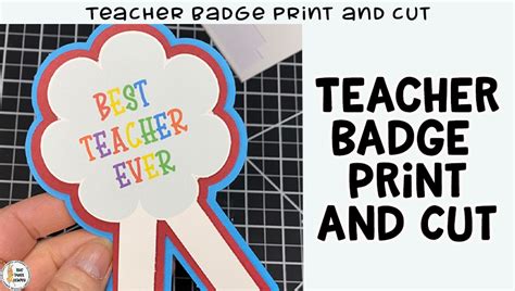 Teacher Badge Print And Cut Pixel Llama